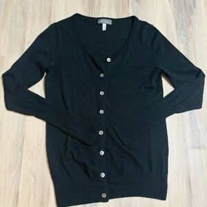 Women’s 100% Merino Wool button Up Ibex Top Black Size Small
